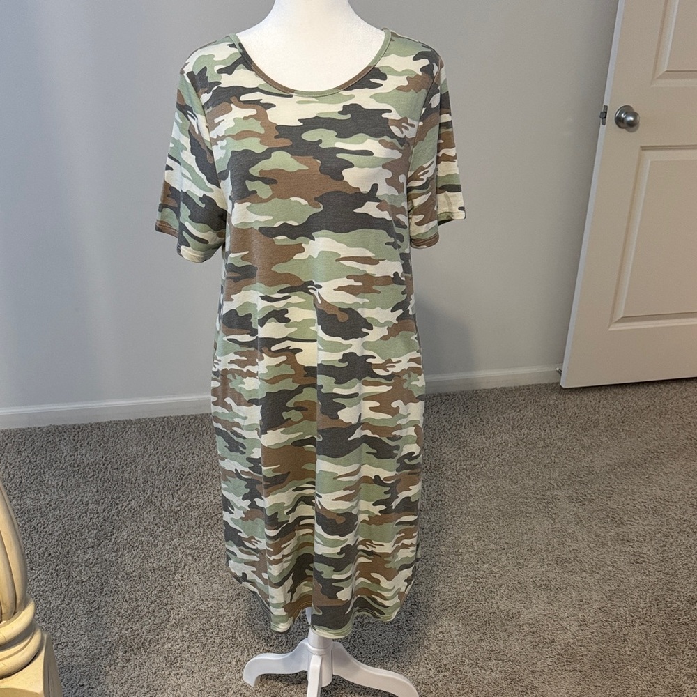 Camo Print T-Shirt Dress